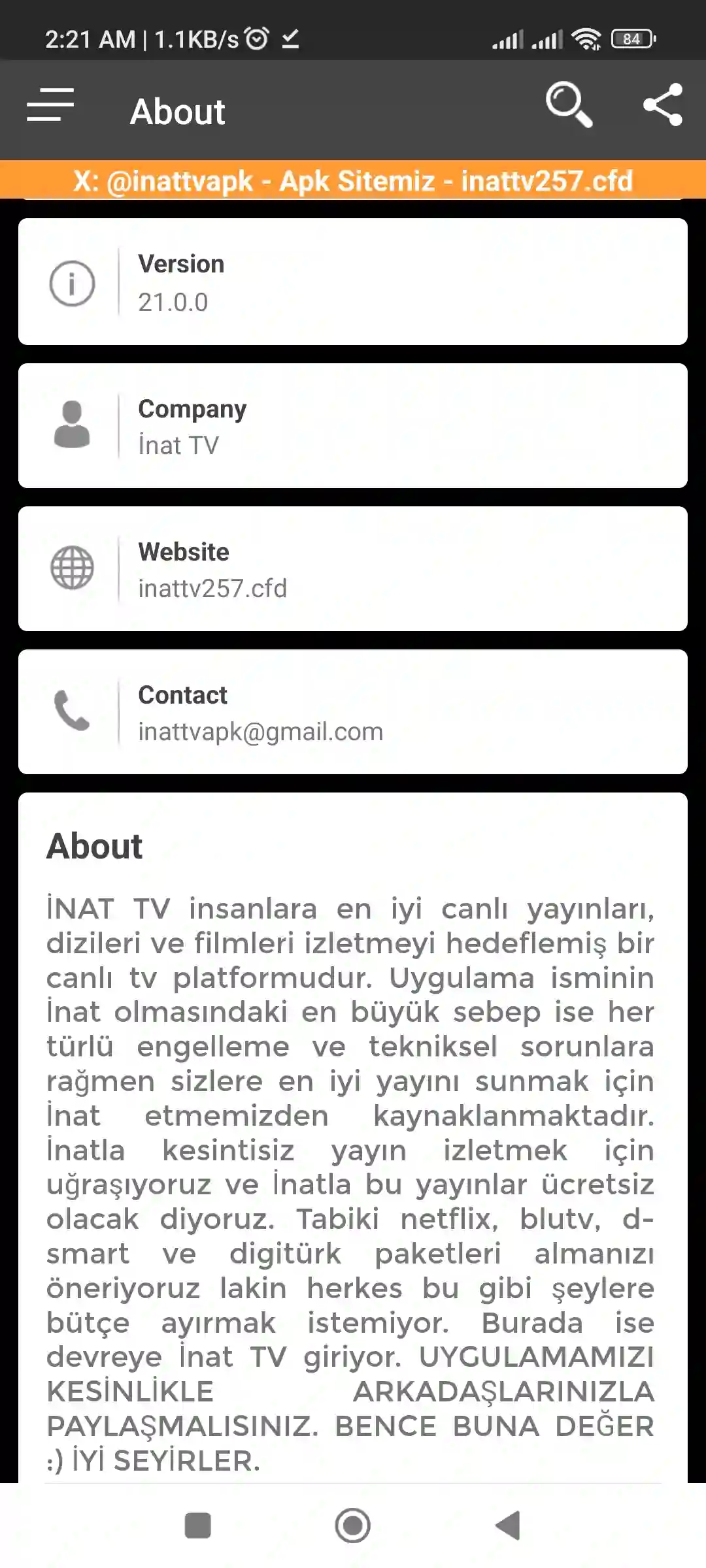 Inat TV uygulama ekran görüntüsü 7